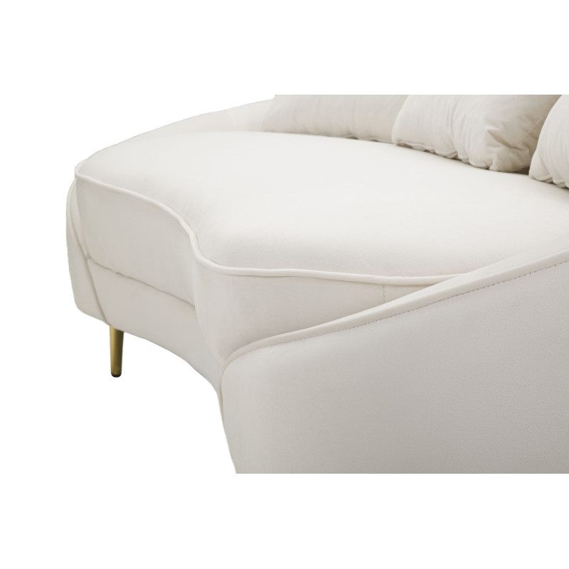 Divano 3 Posti Oslo Con Cuscini Crema cm 185x84x68