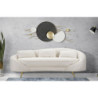 Divano 3 Posti Oslo Con Cuscini Crema cm 185x84x68