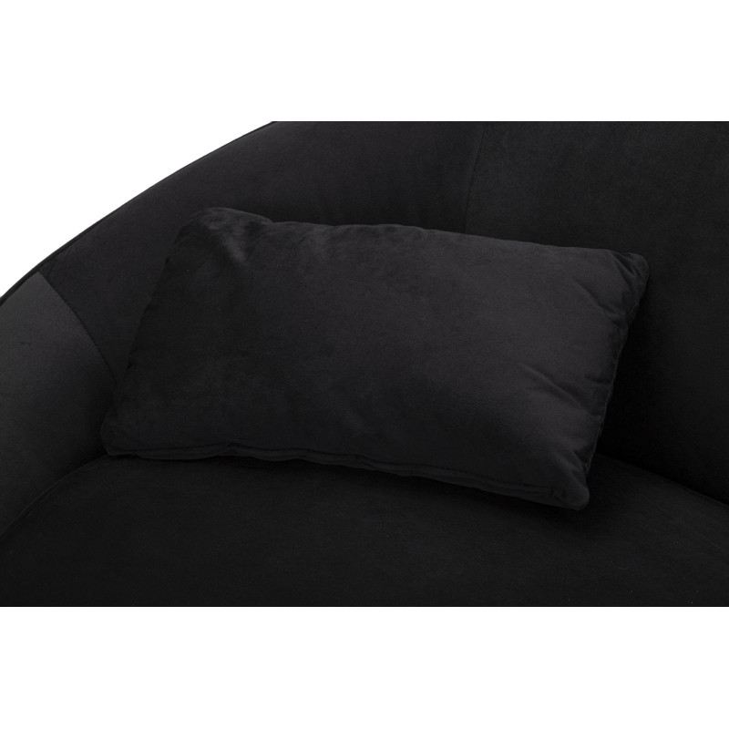 Divanetto 2 Posti Oslo Con Cuscini Nero cm 148x84x68