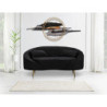 Divanetto 2 Posti Oslo Con Cuscini Nero cm 148x84x68