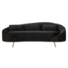 Divano 3 Posti Oslo Con Cuscini Nero cm 185x84x68