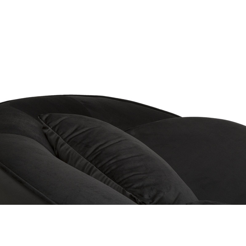 Divano 3 Posti Oslo Con Cuscini Nero cm 185x84x68