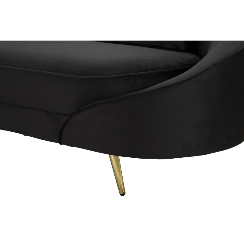 Divano 3 Posti Oslo Con Cuscini Nero cm 185x84x68