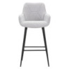 Sgabello Bar Grey Set 2 Pz cm 55x55x109
