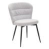 Sedia Losanna Grigia Set 2 Pz cm 58x60,5x85