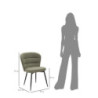 Sedia Losanna Verde Set 2 Pz cm 58x60,5x85