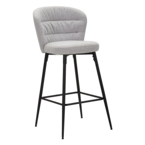 Sgabello Bar Losanna Grigio Set 2 Pz cm 52x59x108