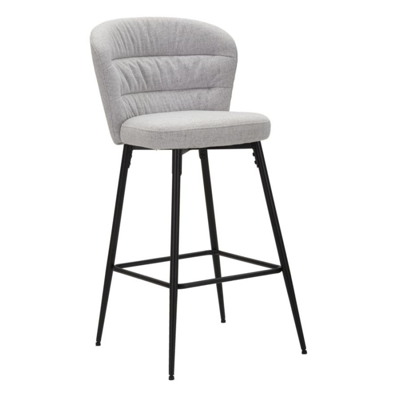 Sgabello Bar Losanna Grigio Set 2 Pz cm 52x59x108