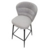 Sgabello Bar Losanna Grigio Set 2 Pz cm 52x59x108