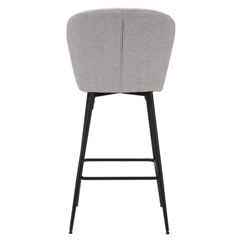 Sgabello Bar Losanna Grigio Set 2 Pz cm 52x59x108