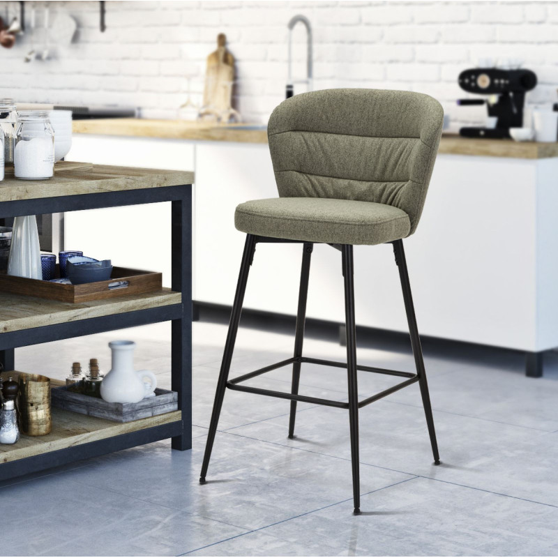 Sgabello Bar Losanna Verde Set 2 Pz cm 52x59x108