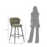 Sgabello Bar Losanna Verde Set 2 Pz cm 52x59x108