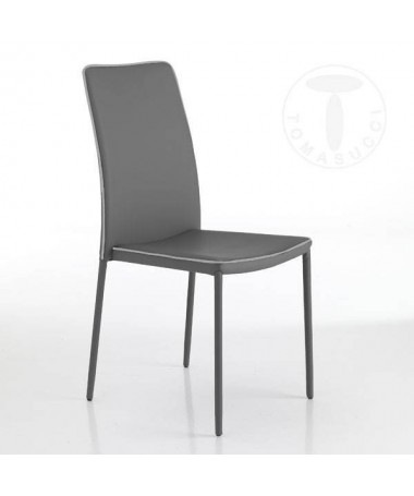 Sedia in pelle sintetica Kable - set da 4 grigio