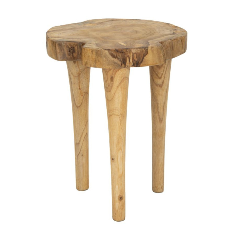 Sgabello Kursi In Teak Riciclato cm ø 35x45 (pezzi Unici - Non Ripiani In Serie)