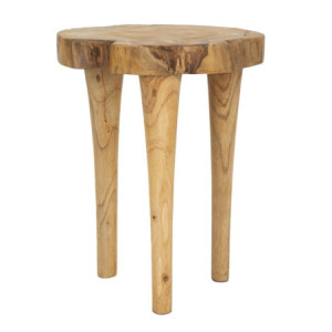 Zoom Sgabello Kursi In Teak Riciclato cm ø 35x45 (pezzi Unici - Non Ripiani In Serie)