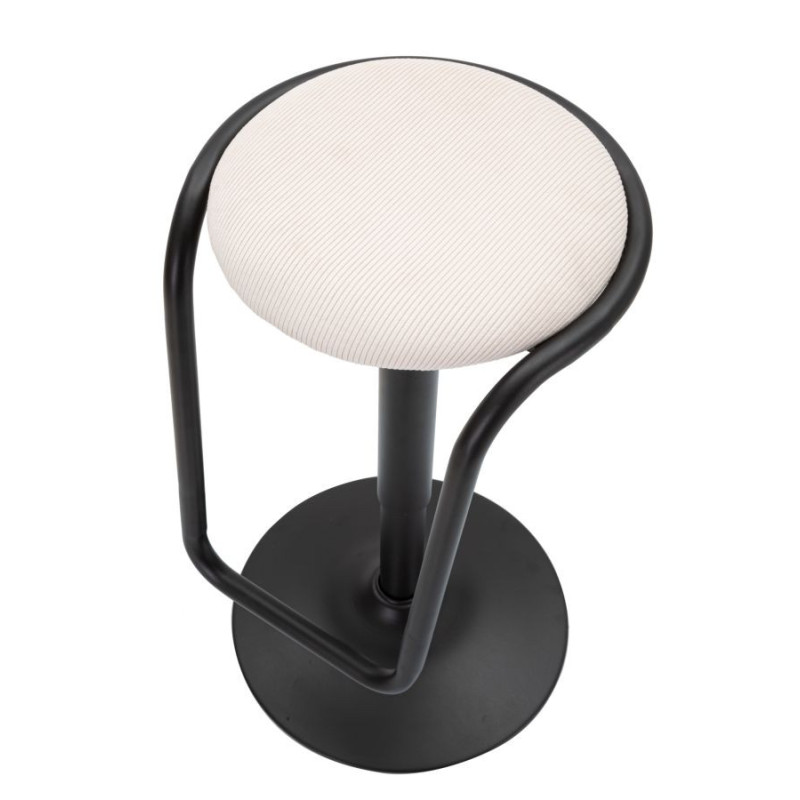 Sgabello Bar Destiny Bianco cm ø 41x61-83