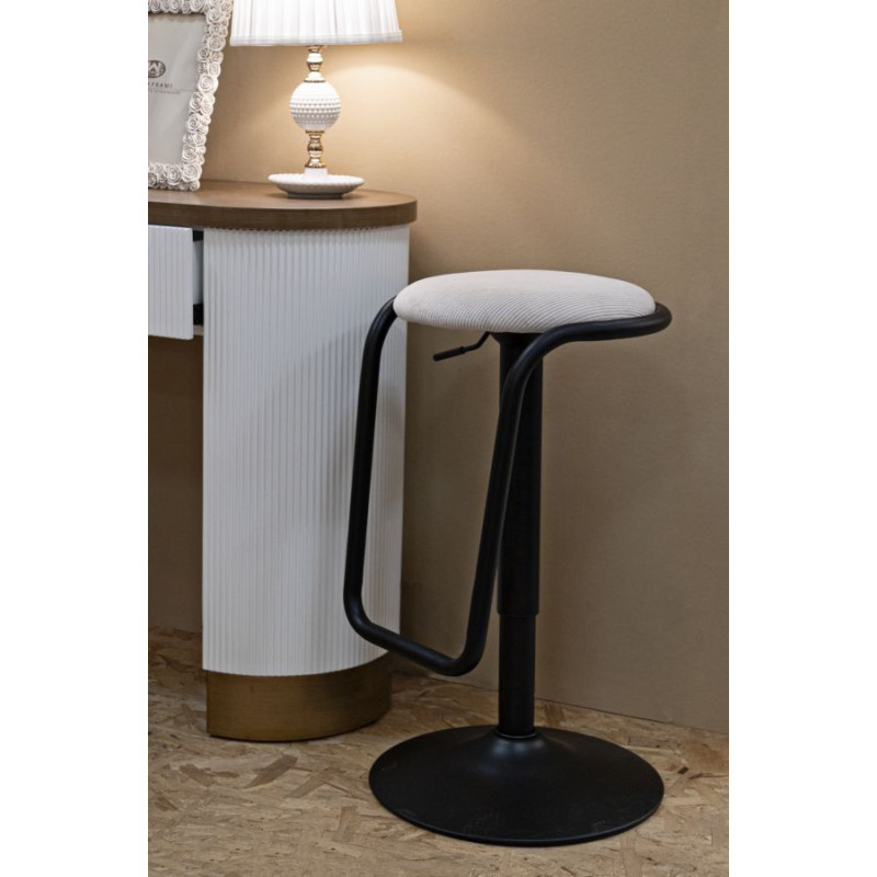 Sgabello Bar Destiny Bianco cm ø 41x61-83