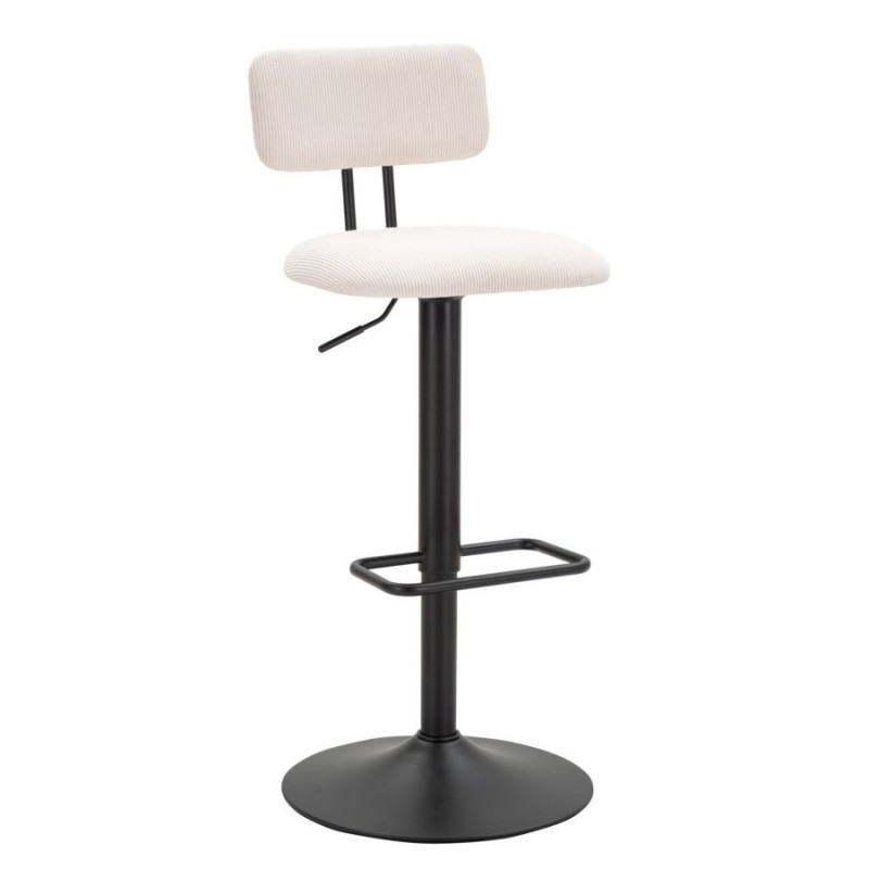 Sgabello Bar Light Bianco cm 41x47,5x85-106,5(seduta cm 61-83) Set 2pcs