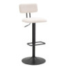 Sgabello Bar Light Bianco cm 41x47,5x85-106,5(seduta cm 61-83) Set 2pcs