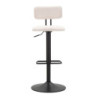Sgabello Bar Light Bianco cm 41x47,5x85-106,5(seduta cm 61-83) Set 2pcs