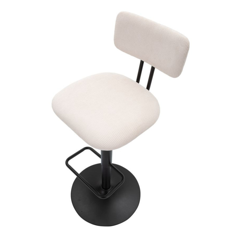 Sgabello Bar Light Bianco cm 41x47,5x85-106,5(seduta cm 61-83) Set 2pcs