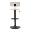 Sgabello Bar Light Bianco cm 41x47,5x85-106,5(seduta cm 61-83) Set 2pcs