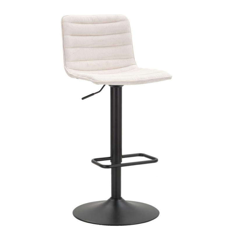 Sgabello Bar High Bianco cm 43x49,5x85,5-107(seduta cm 61-82,5) Set 2pcs