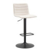 Sgabello Bar High Bianco cm 43x49,5x85,5-107(seduta cm 61-82,5) Set 2pcs
