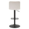 Sgabello Bar High Bianco cm 43x49,5x85,5-107(seduta cm 61-82,5) Set 2pcs