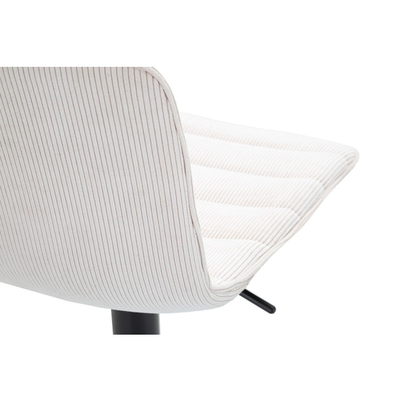 Sgabello Bar High Bianco cm 43x49,5x85,5-107(seduta cm 61-82,5) Set 2pcs
