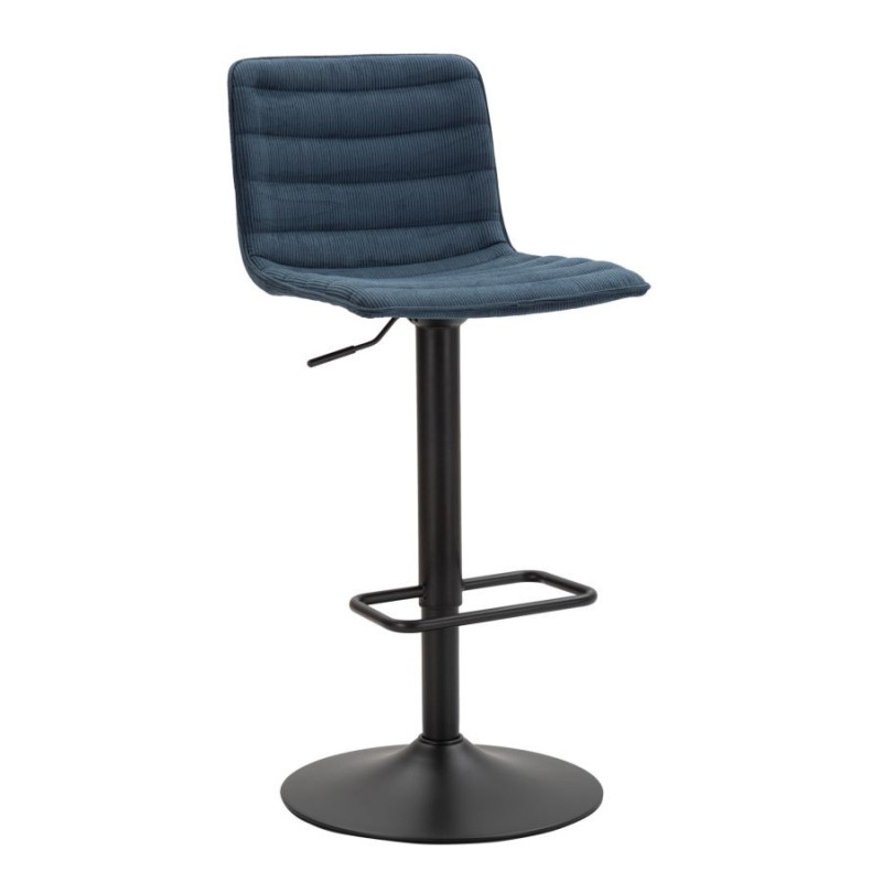 Sgabello Bar High Navy cm 43x49,5x85,5-107(seduta cm 61-82,5) Set 2pcs