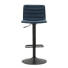 Sgabello Bar High Navy cm 43x49,5x85,5-107(seduta cm 61-82,5) Set 2pcs