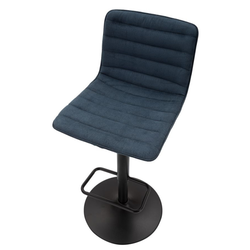 Sgabello Bar High Navy cm 43x49,5x85,5-107(seduta cm 61-82,5) Set 2pcs
