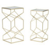 Tavolinetti Glassy Coppia cm 31,5x31,5x68-28x28x64