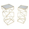 Tavolinetti Glassy Coppia cm 31,5x31,5x68-28x28x64