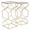 Tavolinetti Glassy Coppia cm 31,5x31,5x68-28x28x64