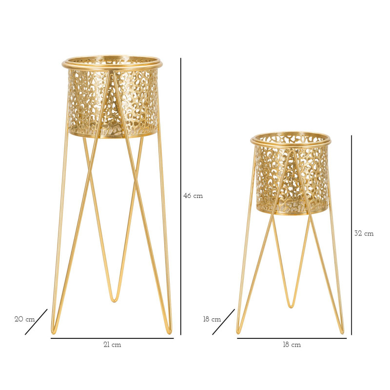 Glod Coppia H 46 cm | Fioriere e Vasi | Levante Shop