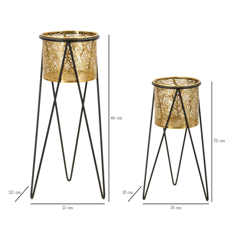 Porta Vasi Drak Coppia cm 21x20x46-18x18x32