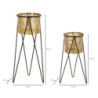 Porta Vasi Drak Coppia cm 21x20x46-18x18x32