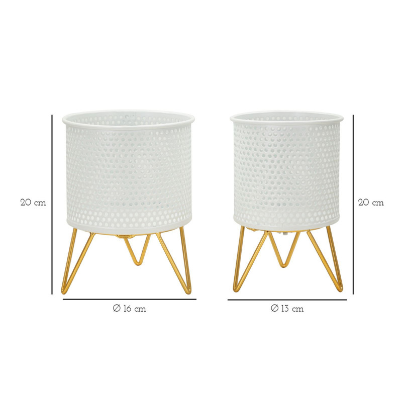 Porta Vasi Gaspy Coppia cm ø 16x20-13x20