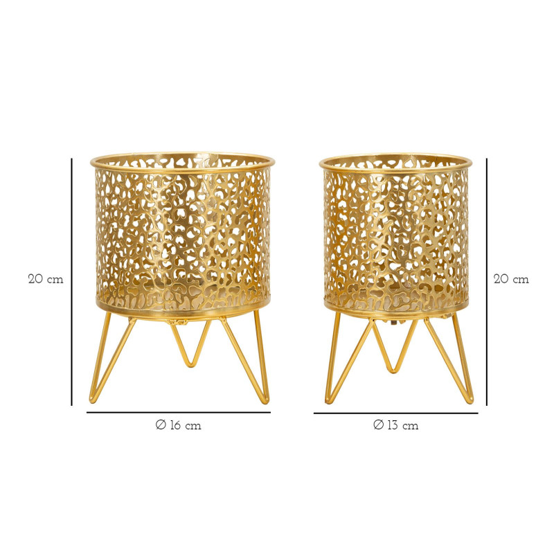 Porta Vasi Piny Coppia cm ø 16x20-13x20