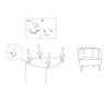Poltrona Silvery Con Cuscino cm 73x66x78
