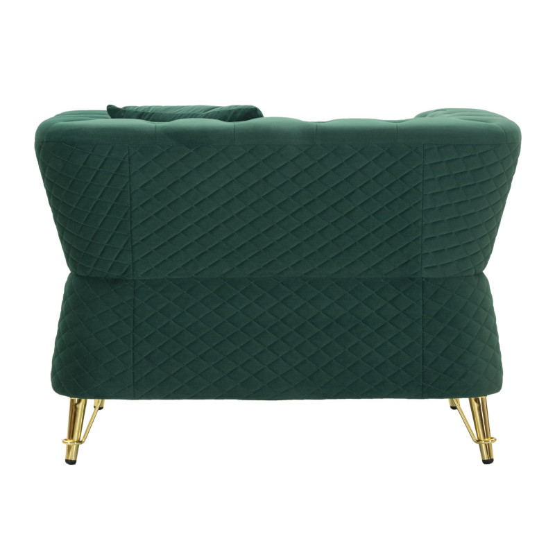 Poltrona Emy Verde Con Cuscino cm 104x83x76
