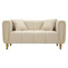 Divano Alma Crema Con Cuscini cm 155x81x71