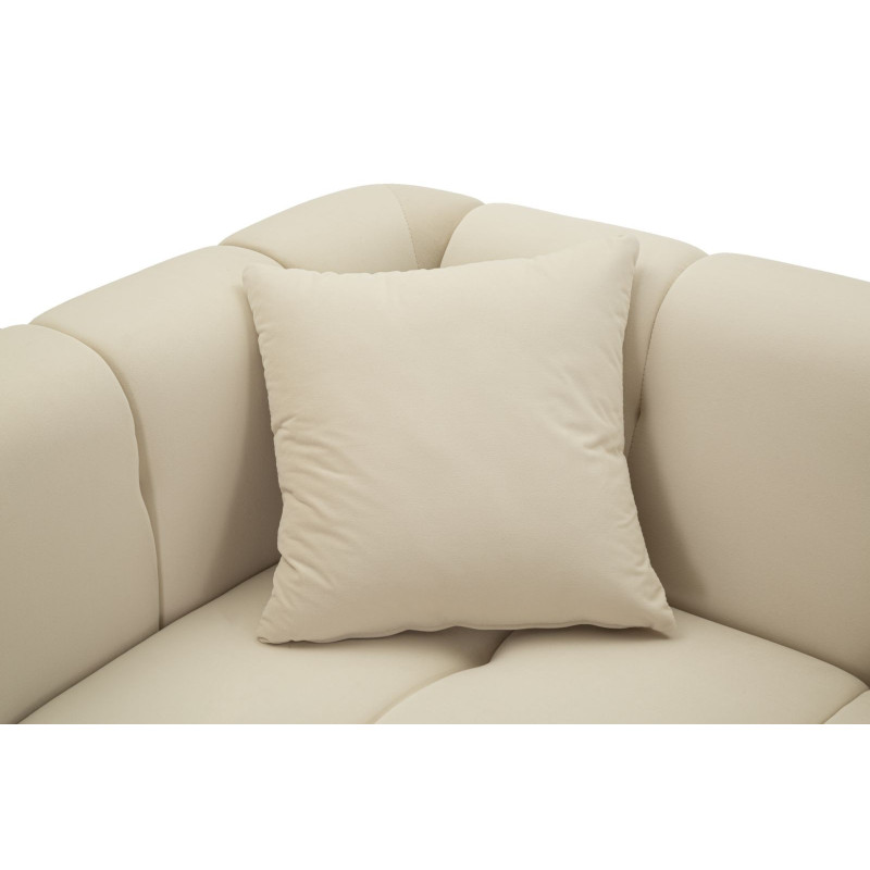 Divano Alma Crema Con Cuscini cm 155x81x71