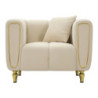 Poltrona Alma Crema Con Cuscino cm 97x81x71