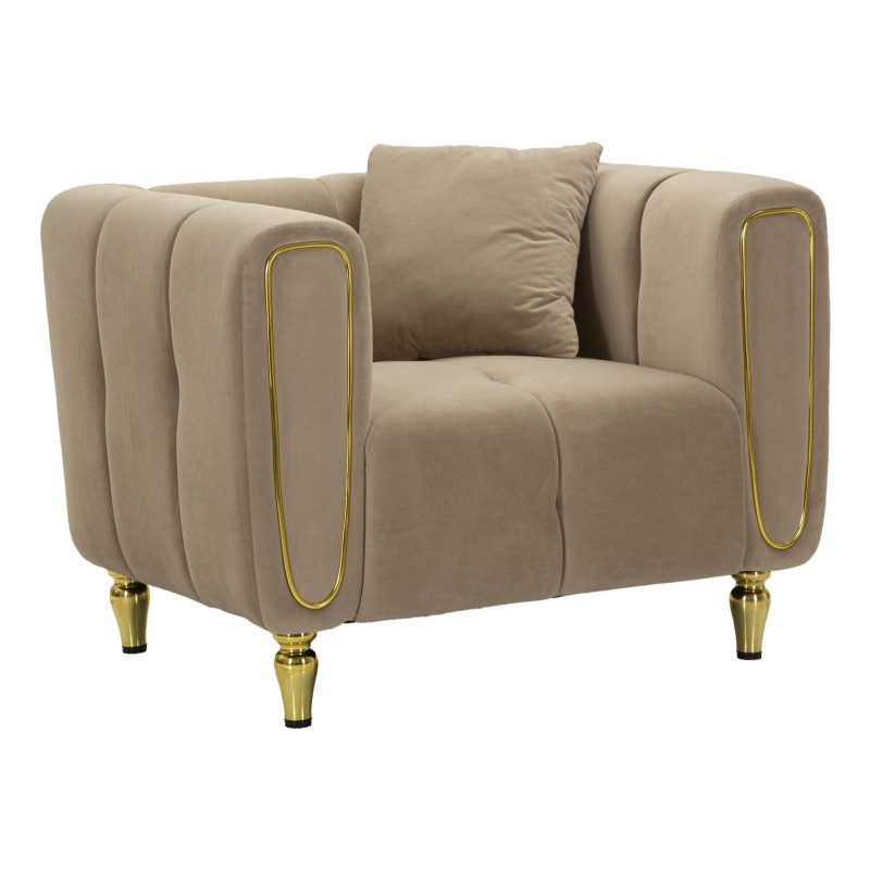 Poltrona Alma Grigio Con Cuscino cm 97x81x71