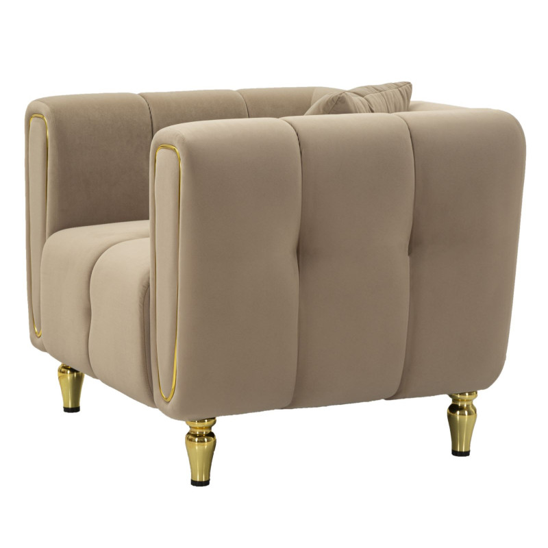 Poltrona Alma Grigio Con Cuscino cm 97x81x71