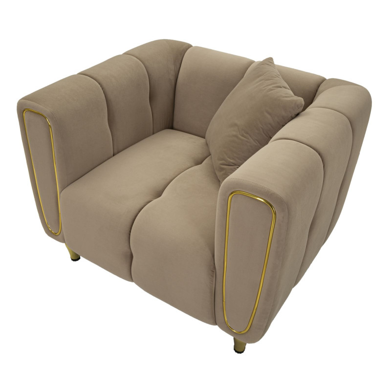 Poltrona Alma Grigio Con Cuscino cm 97x81x71