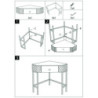 Consolle Angolare Sharon cm 84,5x60x77